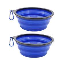 2pcs Collapsible Pet Bowl, Suitable For Travel, Camping, Walking, Can Be Used As Water Bowl, Food Bowl For Dogs & Cats, & Odorless, With Carabiner - Multicolor - View 7