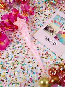 1支2026闪光五角星魔法棒仙女棒道具，适用于派对表演、摄影、音乐会等手持道具，派对必备闪光五角星仙女棒，情人节服装 - 多色 - 查看 20