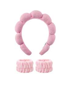 3/5/7/8pcs/Set Girly Daily Skincare & Haircare Tool Kit, Includes Facial Cleansing Brush, Hair Hoop, Hair Scrunchies, Gua Sha Board, Massage Roller, Skincare & Haircare Combo Set, Home Spa & Beauty Care Assortment, Claw Clips