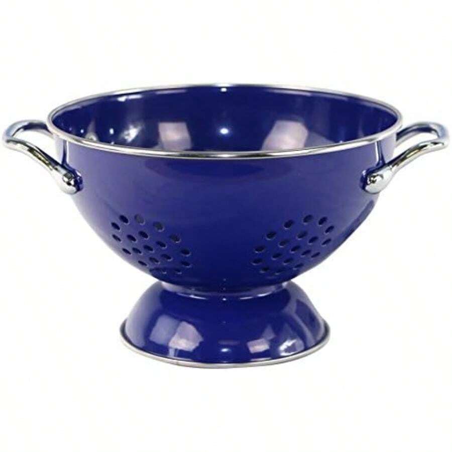 Calypso Basics by Reston Lloyd Colador esmaltado con recubrimiento en polvo, 1.5 cuartos de galón, turquesa(1.5 Quart indigo) - Multicolor - Ver 1