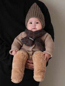 1 Pair Infant Plush Leg Warmers, Baby Boys Girls Winter Warm Coral Fleece Non-Slip Floor Leg Warmers - Multicolor - View 3