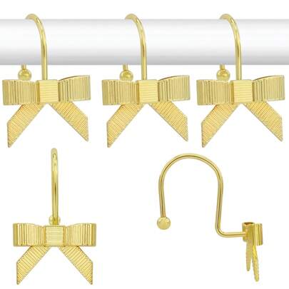 12 件套金色蝴蝶挂钩：无论是秘密圣诞老人礼物交换、节日临时礼物还是应季礼物，这款个性化礼物都是完美之选。圣诞装饰首选：卧室收纳的理想之选。