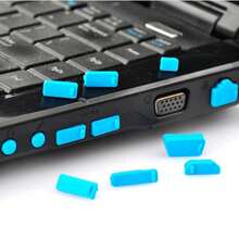 16 Peças Conjunto de Plugues de Poeira de Silicone para Laptop - Proteção Antipoeira e à Prova d'Água para Interfaces de PC, Acessórios Flexíveis e de Fácil Instalação - Multicolorido - Visão 5