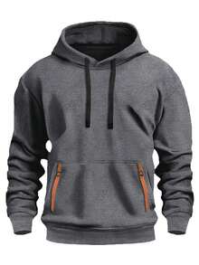 Men Sports Cardigans - Light Grey - View 3