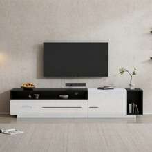 Television Stands & Entertainment Centers - Black White - View 2