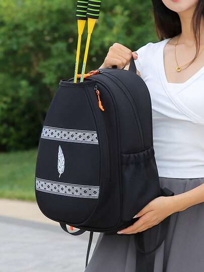 Bolsa de bádminton, bolsa de bádminton adecuada para niñas, mochila para raqueta de bádminton, mochila de tenis, bolsa de pickleball, adecuada para niñas, estudiantes, entusiastas del deporte, compartimento independiente para zapatos, puede acomodar iPad, bebidas deportivas y otros equipos