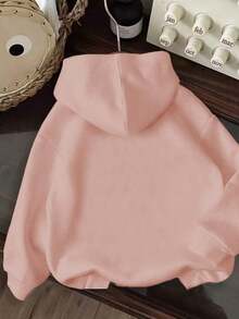 Fall Clothes For Women1PCS 2025 New Fleece Hooded Sweatshirt, Y2K Style, "Pray, Wait, Trust, God Has A Plan", Women's Winter Clothing, Women's Casual Fit, Autumn And Winter Comfortable Printed Sweatshirt, S-XXL Available, Comfortable Fabric, Machine Washable, Loose Fit, Daily Wear-Premium Cotton Graphic Printed Round Neck T-Shirts-365TLoose And Comfortablechristmas>Clothes - 藕色 - 查看 2