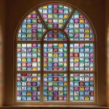Pelcula de vidrieras para ventana, color arcoris, pelculas de privacidad para ventana, calcomanas decorativas para ventana para el hogar, anti, 35.4x 78. pulgadas - Multicolor - Ver 2