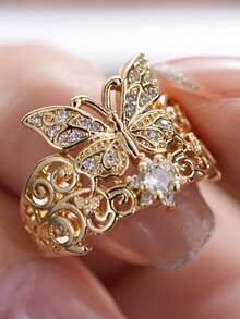 1 Chiếc nhẫn Cubic Zirconia lấp lánh dành cho nữ, quà tặng tiệc cưới, đính hôn, ngày lễ tình nhân - 1 # - Xem 9