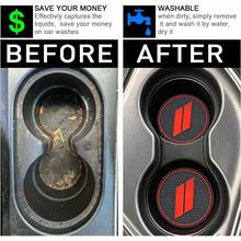 XZGB Fits Dodge Charger Accessories 2015-2023 Cup Holder Insert Center Console Shifter Liner Trim Interior Door Pocket Mats Pad 6pcs Set Red Trim - Red - View 5