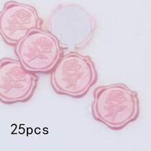 25/50/100 件酒红色玫瑰蜡封贴纸，婚礼请柬信封封口贴纸，自粘信封封口，非常适合婚礼、请柬、信封、礼品包装、圣诞节 - 彩色 - 查看 29