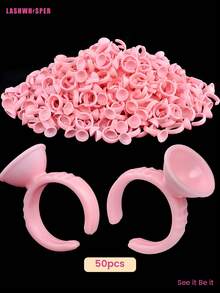 1 套一次性睫毛胶水架和纹身颜料杯 - 塑料睫毛胶水架，睫毛胶水固定器，美甲化妆工具（50/100/200/300 个） - 彩色 - 查看 16