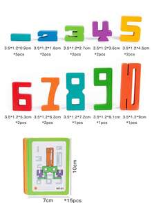 Montessori Wooden Number Blocks 1-10 Pieces, Colorful Educational Math Toys, Stacking Counting Game Cards, Number Learning Book, Preschool Toys, Suitable For 3-6 Years Old Children, Prelearning Toys, Children Toys, Wooden Toys, Travel Toys, Birthday Christmas Gift - Multicolor - View 12