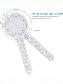 1 Set, 360° Protractor - 6/8/12 Inch Protractor And Angle Gauge - Multicolor - View 11