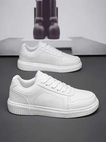 男女通用帆布运动鞋，男女休闲鞋，多功能运动鞋 - 白色新 - 查看 3