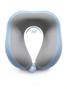 U型记忆棉颈枕（带/不带收纳盒），多功能便携旅行午睡枕，慢回弹颈枕，办公室午睡必备，飞机旅行颈枕，可拆卸可水洗枕套，颈部支撑，慢回弹支撑，旅行枕 - 查看 8