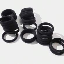 10/20/50pcs Black Elastic Hair Ties, Simple & Fashionable Seamless Hair Ties, Durable Ponytail Holders, Suitable For Daily Use, Gift For Women ,Hair Elastics ,Hair Rubber Bands ,Scrunchies ,Hair Rope