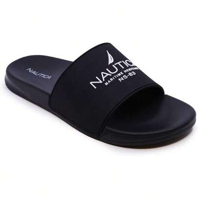 AWYYNautica Men's Open Toe Slide Sandals - Comfortable Indoor And Outdoor Shower Slippers