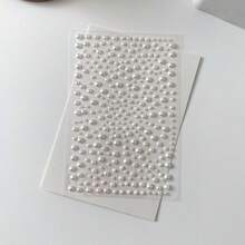 Self-Adhesive Rhinestones And Pearls, Suitable For Makeup, Festival Jewelry, Hair Gems, Rhinestone Stickers, Applicable To Cosmetics, Nails, Crafts - White Pearl - View 4