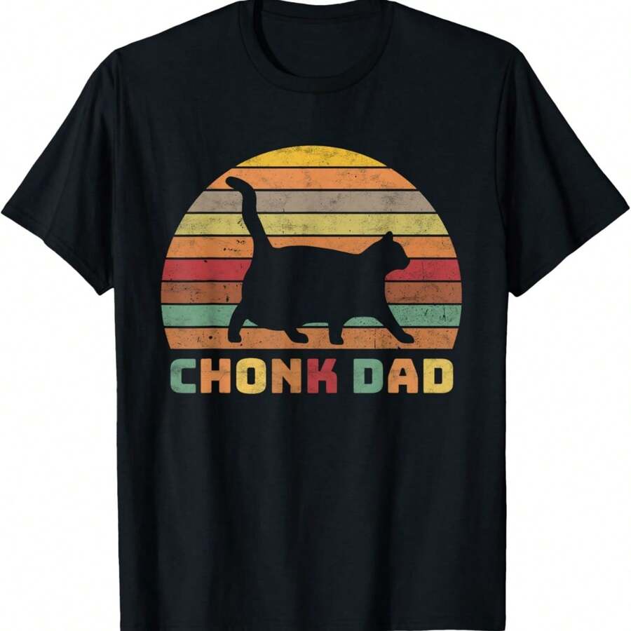 Funny Chonk Scale Cat Meme Chonk Memes T-Shirt for Men - Negro - Ver 1