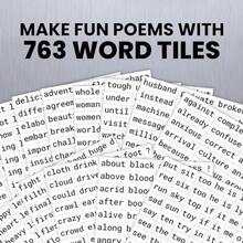 HAWTThe Essential Kit Of Word Magnets - Everything Needed For Fun Fridge Poetry - 797 Magnetic Words Compatible With Most Other Kits - Experience The Fun Of Creative Word Play And Self Expression - White - View 2