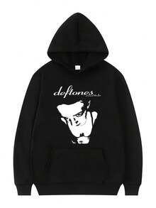 2025  Fashion Prevalent Print Hooded Men Women Plus Size Hoodies Retro Punk Sweatshirt Unisex Personality Streetwear - 黑色14 - 查看 1