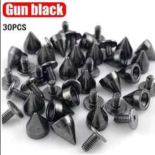 10/30/50/100 Sets DIY Cone Studs And Spikes Punk Metal Sliver Gold Double Cap Screwback Rivets Round Nail DIY Clothes Shoes Bag Collar Accessories