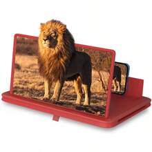 Screen Magnifier For Cell Phone, 2026 Upgrade Big Screen Phone Magnifier, Portable 3D Magnifier Projector, Foldable Stand With Movie Screen Amplifier For Travel (Black, 10 In)