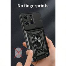 DFunda para Moto Edge 50 Pro Case Protector de Pantalla Incluido con Ventana Deslizante de protección de la cámara y Soporte para el teléfono móvil - Rosa - Rosa - Ver 5
