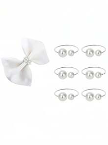 1/6/12 chiếc Vòng trang trí khăn ăn bằng ngọc trai - Giá đỡ khăn ăn bằng kim loại vàng/bạc có thể giặt được, Giá đỡ vòng khăn ăn, Khóa cài khăn ăn, Bộ 6 vòng khăn ăn/Bộ 12 vòng, Khóa cài thời trang, Trang trí bàn nhà hàng cho đám cưới, tiệc tùng, bàn ăn - Đồ trang trí thanh lịch, Dành cho DIY, sự kiện và nhà hàng, Lễ hội họp mặt gia đình, Trang trí bàn ăn nhà bếp, Tiệc tối, Dã ngoại, Sự kiện tiệc - Nhiều màu - Xem 15