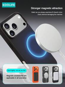 KOOLIFE 1pc Compatible With Iphone 17 Pro, Techno Fabric, Minimalist Phone Protective Case, Textured PU Leather, Dirt & Scratch Resistant, Sensitive Independent Buttons, Full Edge Hard Shell, Compatible With Iphone 17 Pro Max/ 17/ 17 Pro - Black - View 7