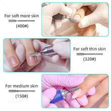 hytoos 钻石切割专业美甲钻头，镀铬圆顶筒形角质层钻头，适用于美甲钻头，可清洁死皮，作为美甲准备工具 - 彩色 - 查看 7