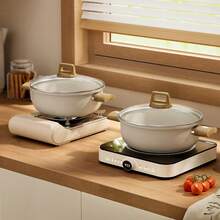 Dual Ear White Ceramic Dual-Flow Soup Pot, Steamer Pot, Large Capacity Household Multi-Function Stew Pot, Household Kitchen Stew Pot, Non-Stick Stew Pot - Multicolor - View 6