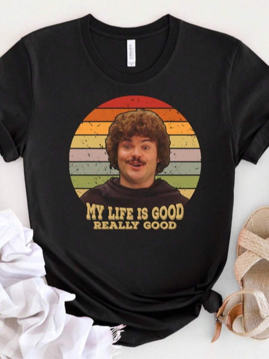 Nacho Libre My Really Good Vintage T-Shirt, Nacho Libre Inspired Shirt, Nacho Libre Shi - 黑色 - 查看 1