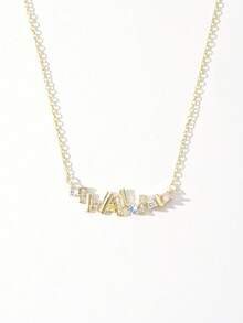 1pc S925 Sterling Silver Geometric Pearl & Zirconia Decor Necklace For Women, Elegant Design - one-size - View 10