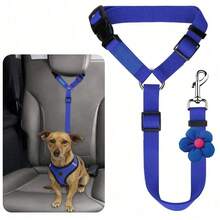 1Pc Pet Car Seat Belt Traction Rope, Car Cat And Dog Retainer, Retractable Car Safety Rope - hoa - Xem 19
