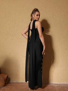 DEIVE TEGER Elegant, Luxurious, Rhinestone Embellished Sexy Bandage Elastic Mermaid Dress, Suitable For Weddings, Singles Parties, Vacations, Galas, Formal Events (Heavy Embellishment)