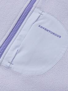 Balabala Tween Girl Spring Jacket For Boys Girls, Lightweight Anti-Static Family-Match Outerwear, Soft Casual Daily Coat - Purple - View 7