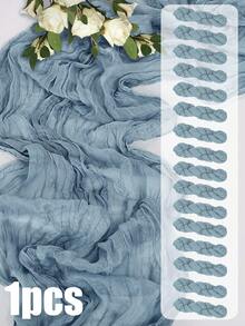 Sage Green Cheesecloth Table Runner 120 Inch Boho Gauze Table Runners, Rustic Sheer Cheese Cloth Table Runners For Wedding, Baby Shower, Birthday Party, Home Decor - Multicolor - View 16