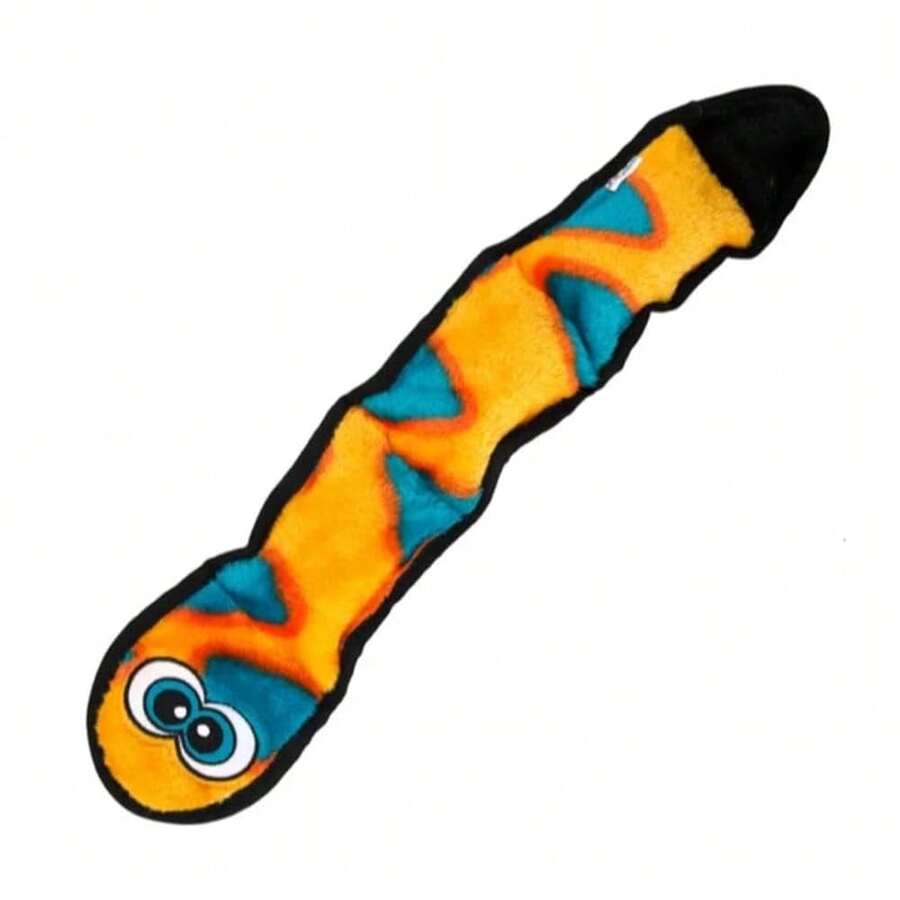 Outward Hound Durablez Stuffing-Free Squeaky Interactive Dog Toy, Tough Pl 11ush, Snake, Orange, Large,Large(Packof1),OrangeSnake - 橙蛇 - 查看 1