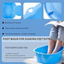 AWYYFoot Soaking Bath Basin Soaking Tub Large Basin Feet Pedicure Foot Massager Ideal For Relaxation And Stress Relief - Perfect For Home And Spa Use Blue - Blue - View 3