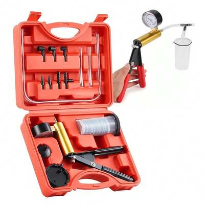 Herramienta Para Comprobar Vacio,Herramientas de Reparación de Línea de Aire Acondicionado para una Persona,Purgador de Frenos,Bomba de Vacío,Probador de Vacío,Kit de Herramientas