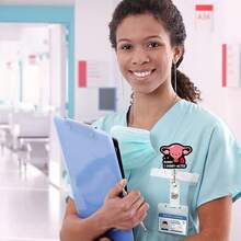 1pc Medical Series Badge, Pill Bottle, Syringe, Blood Bag, Retractable Card Holder, Swivel Alligator Clip, Easy Pull Clasp,School Supplies,Back To School,Badge Holder - Multicolor - View 5