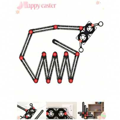 Multi-Angle Precision Aluminium Set Square Positioning Tool Kit - Featuring Adjustable Clamps And An Ergonomic Handle, This Battery-Free Tool Is Ideal For Distribution Positioning And Measurement Tasks In Domestic Settings, Engineering Manufacturing, And Both Indoor And Outdoor Room Decoration.