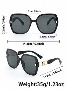 1pc Square Cut-Out Design Plastic And Metal Full Frame Delicate Classy Aesthetic Graceful Design And Expressiveness For Women-Street-Photography,Vacay Vibes,Going Out Outfit Fashion Accessories