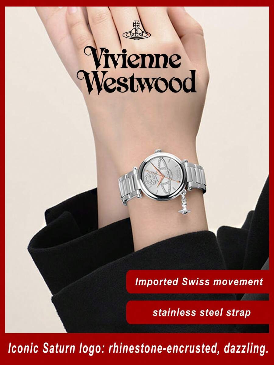 Vivienne Westwood ORB Women's Watch with Silver Dial and Steel Strap - 銀色 - 查看 1