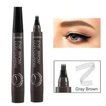 XAPY 2Pcs Microblading Eyebrow Pencil - Of Eyebrow Tattoo Pen With A Micro-Fork T Applica - Creates  Long Brows Effy - Pastel - View 2