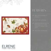 Home Fashions Mantel Redondo de 70 Pulgadas, Multicolor(13"x19" (Set of 4 Placemats)) - Multicolor - Ver 3