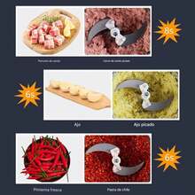 Picadora eléctrica de alimentos de 300 W y 3 l con 2 velocidades para carne, verduras y alimentos para bebés, procesador de alimentos eléctrico de 3 l/picadora de alimentos/picadora de carne eléctrica con 1 cuchilla de acero inoxidable: resistente y de gran capacidad, fácil de limpiar.