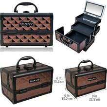 Shany Cosmetics - Portafolios de maquillaje con espejo,(Cobre) - Multicolor - Ver 1